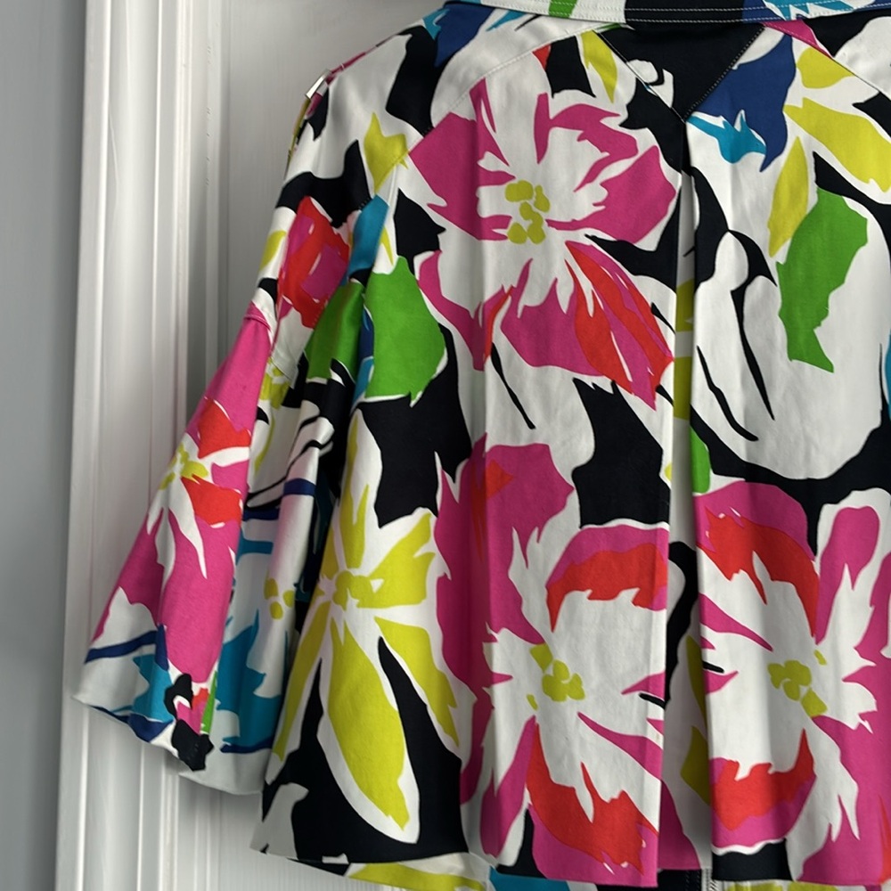 Cache Multicolor Abstract/Floral Print Jacket Size Medium - Picture 11 of 11